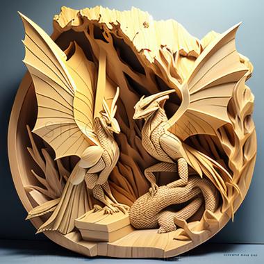 3D модель Айрис и Экскадрилл против Охотника на драконов Дракон (STL)